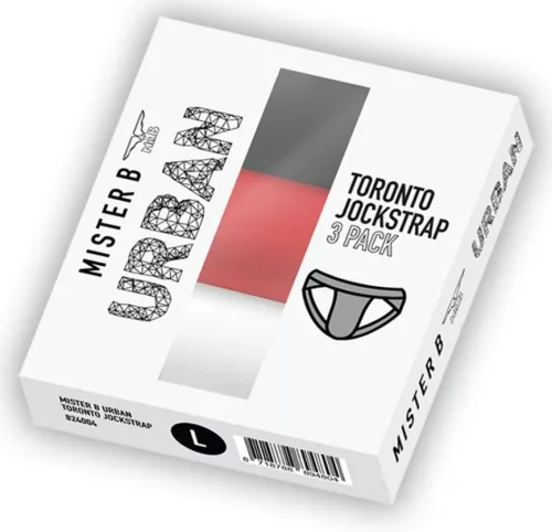 3 darabos Mister B TORONTO fehér-fekete-piros jsockstrap készlet