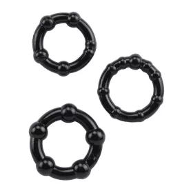 3 mini fekete kakas gyűrű
