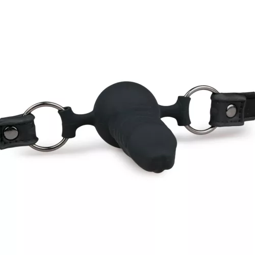 Bâillon à balle avec dong en silicone