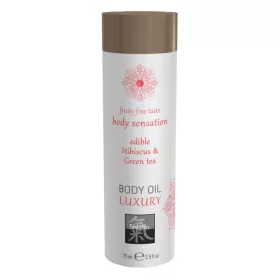 Ehető masszázsolaj - HIBISZCUS és ZÖLD TEA 75ml