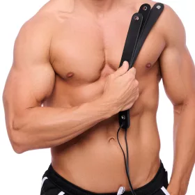 Bőrlapát, 3 pánttal, 39,5 cm magas