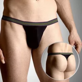 Férfi tanga NEON Black