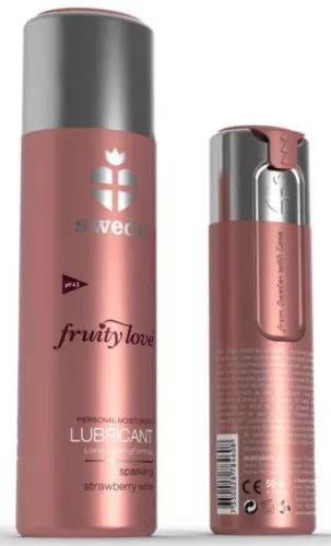 FRUITY LOVE Ízesítő kenőanyag Pezsgő eper bor 50 ml