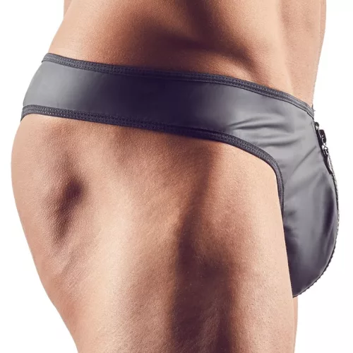 Fekete Fetis Zip Tanga