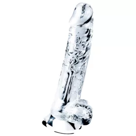Átlátszó dildo hibátlan táskával 16 x 3,5 cm
