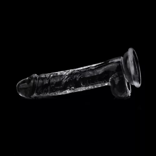 Átlátszó dildo hibátlan táskával 16 x 3,5 cm