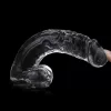 Átlátszó dildo hibátlan táskával 16 x 3,5 cm
