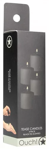 4 darabos Tease gyertya készlet fekete figura, 24g