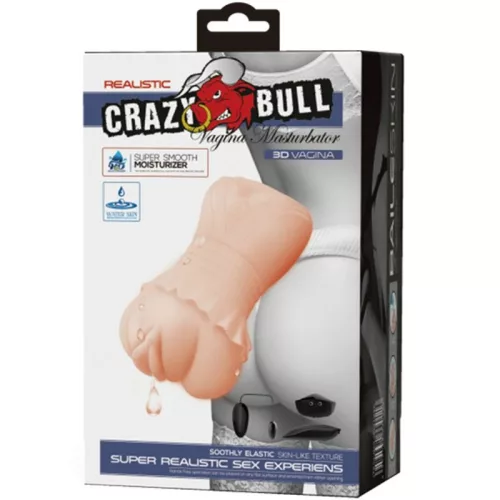 CRAZY BULL – VÍZ BŐRŰ HÜVELYŰ MASZTURBÁTOR REZGŐ GOLYÓKKAL