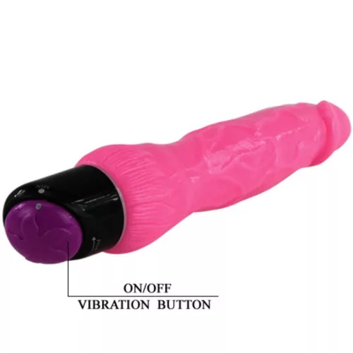 BAILE - SZÍNES SZEXREALISZTIKUS VIBRÁTOR RÓZSASZÍN 24 CM