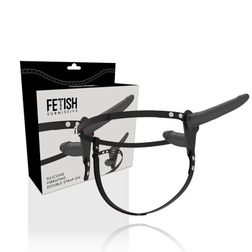 FETIS ALÁRENDELT HEVER - DUPLA BEHATOLÁSÚ FEKETE VIBRÁTOR