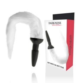 SÖTÉTSÉG – SZILIKON ANÁLIS DUGÓ FEHÉR FAROKKAL