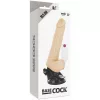 BASECOCK - REALISTA VIBRÁTOR TÁVIRÁNYÍTÓ TERMÉSZETES HERÉKKEL 19,5 CM -O-4 CM