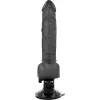 BASECOCK - REALISTA VIBRÁTOR TÁVIRÁNYÍTÓ FEKETE, HERÉKKEL 19,5 CM -O-4 CM