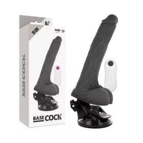   BASECOCK - REALISTA VIBRÁTOR TÁVIRÁNYÍTÓ FEKETE 19 CM -O-4 CM