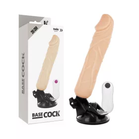   BASECOCK - REALISTA VIBRÁTOR TÁVIRÁNYÍTÓ BŐR 20 CM -O-4 CM