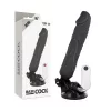 BASECOCK - REALISTA VIBRÁTOR TÁVIRÁNYÍTÓ FEKETE 20 CM -O-4 CM