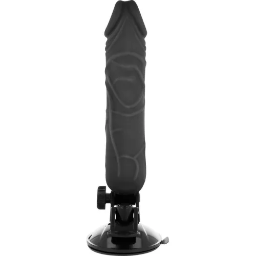 BASECOCK - REALISTA VIBRÁTOR TÁVIRÁNYÍTÓ FEKETE 20 CM -O-4 CM