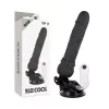 BASECOCK - REALISTA VIBRÁTOR TÁVIRÁNYÍTÁS FEKETE 19,5 CM -O-4 CM