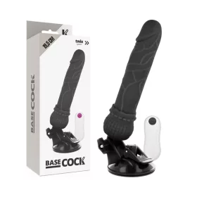   BASECOCK - REALISTA VIBRÁTOR TÁVIRÁNYÍTÁS FEKETE 19,5 CM -O-4 CM