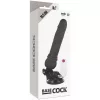 BASECOCK - REALISTA VIBRÁTOR TÁVIRÁNYÍTÁS FEKETE 19,5 CM -O-4 CM