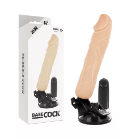   BASECOCK - REALISTA VIBRÁTOR TÁVIRÁNYÍTÓ BŐR 20 CM -O-4 CM