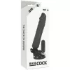 BASECOCK - REALISTA VIBRÁTOR TÁVIRÁNYÍTÓ FEKETE 20 CM -O-4 CM