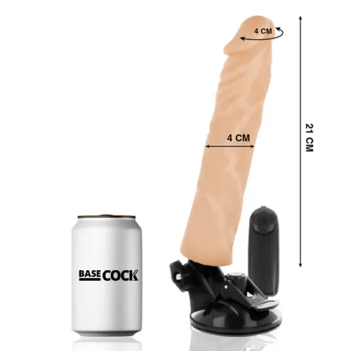 BASECOCK - REALISTA VIBRÁTOR TÁVIRÁNYÍTÓ HÚS 21 CM -O-4 CM