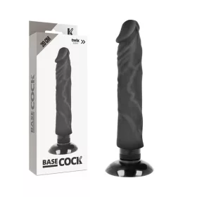 BASECOCK - REALISTA VIBRÁTOR 2-1 FEKETE 20 CM -O-4 CM