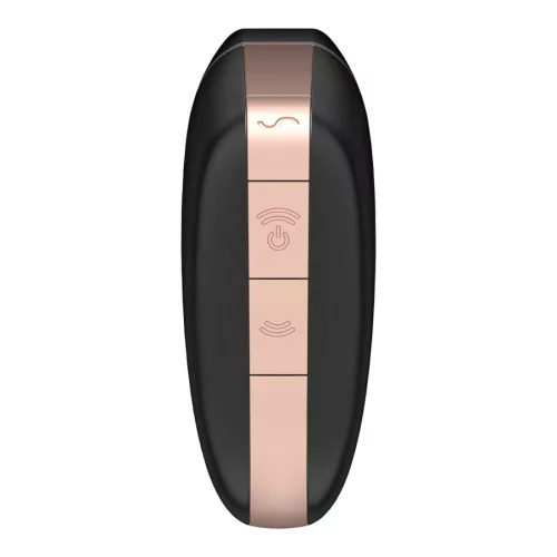 SATISFYER - LOVE TRIANGLE AIR PULSE STIMULATOR & VIBRATOR BLACK