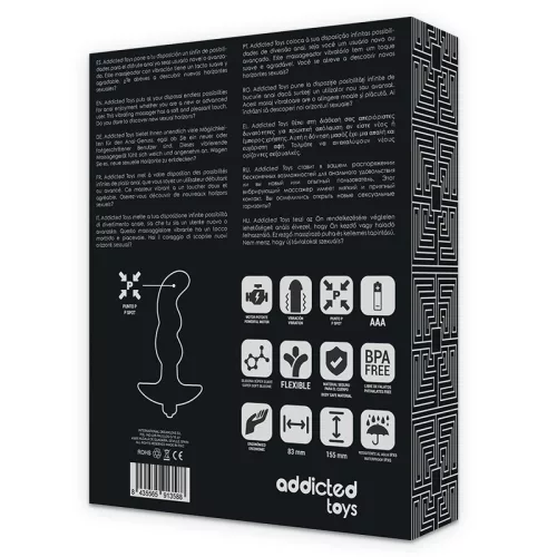ADDICTED TOYS – ANÁLIS MASSZÍROZÓ BLACK VIBRATION MODEL 2-SEL