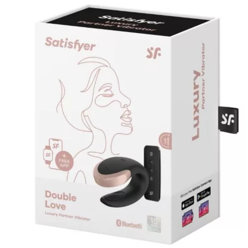 SATISFYER - DOUBLE LOVE LUXUS PARTNER VIBRÁTOR FEKETE