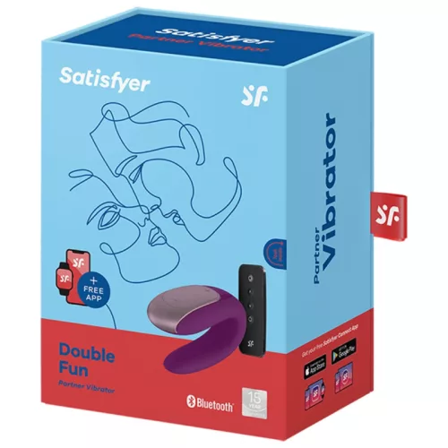 SATISFYER - DOUBLE FUN PARTNER VIBRÁTOR LILA
