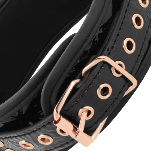 BEGME – BLACK EDITION PRÉMIUM VEGÁN BŐR NYAKÖRV NEOPRÉN BÉLÉSSEL