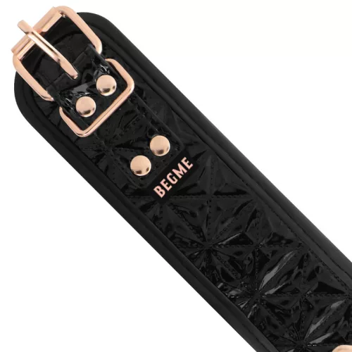 BEGME – BLACK EDITION PRÉMIUM VEGÁN BŐR NYAKÖRV NEOPRÉN BÉLÉSSEL