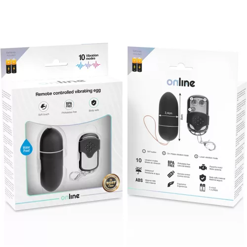 ONLINE – TÁVIRÁNYÍTÓ REZGŐ TOJÁS L BLACK