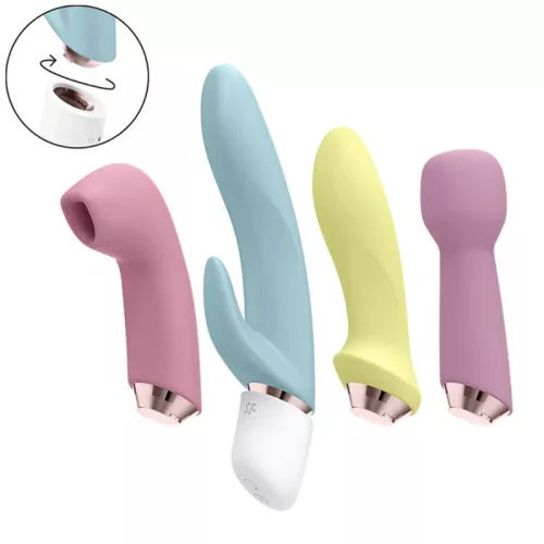 SATISFYER - CSODÁLATOS NÉGY VIBRÁTOR ÉS LÉGPULZUS KÉSZLET