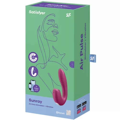 SATISFYER – NAPSUGÁR STIMULÁTOR ÉS VIBRÁTOR ALKALMAZÁS PIROS