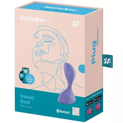 SATISFYER - SWEET SEAL VIBRÁLÓ DUGÓ APP VIOLET