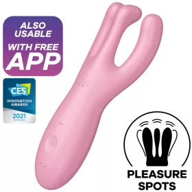 SATISFYER - TRIPAS 4 VIBRÁTOR APP PINK
