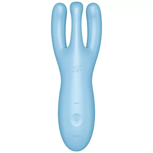 SATISFYER - HÁROMSZOROS 4 VIBRÁTOR ALKALMAZÁS KÉK