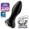 SATISFYER - ROTATOR PLUG 2+ REZGŐ DUGÓ APP BLACK