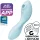 SATISFYER - CURVY TRINITY 5 AIR PULSE STIMULATOR & VIBRATOR APP BLUE