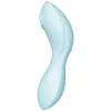 SATISFYER - CURVY TRINITY 5 AIR PULSE STIMULATOR & VIBRATOR APP BLUE