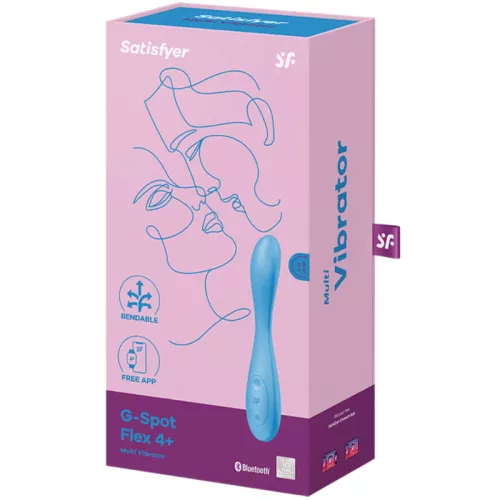 SATISFYER - G-SPOT FLEX 4+ MULTI VIBRÁTOR ALKALMAZÁS KÉK