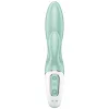 SATISFYER - AIR PUMP BUNNY 5+ FELFÚJHATÓ NYÚL VIBRÁTOR APP GREEN