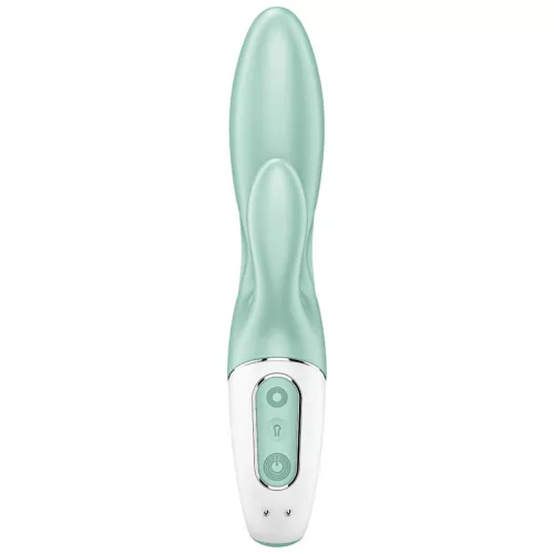 SATISFYER - AIR PUMP BUNNY 5+ FELFÚJHATÓ NYÚL VIBRÁTOR APP GREEN