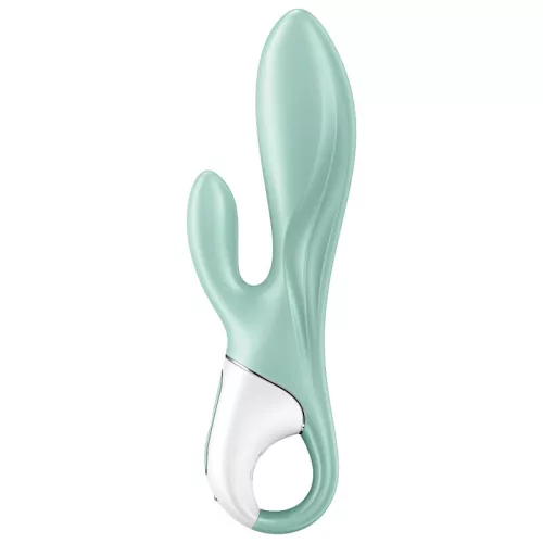 SATISFYER - AIR PUMP BUNNY 5+ FELFÚJHATÓ NYÚL VIBRÁTOR APP GREEN