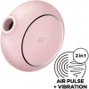 SATISFYER - PRO TO GO 3 DUPLA LÉGPULZUS STIMULÁTOR ÉS VIBRÁTOR RÓZSASZÍN