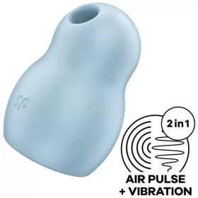   SATISFYER - PRO TO GO 1 DUPLA LÉGPULZUS STIMULÁTOR ÉS VIBRÁTOR KÉK